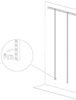 НАВЕСНАЯ НАПРАВЛЯЮЩАЯ ARISTO, L=2300 ММ, ЦВЕТ ЧЕРНЫЙ